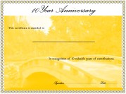 anniversary certificates