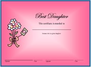 Best Daughter certificates